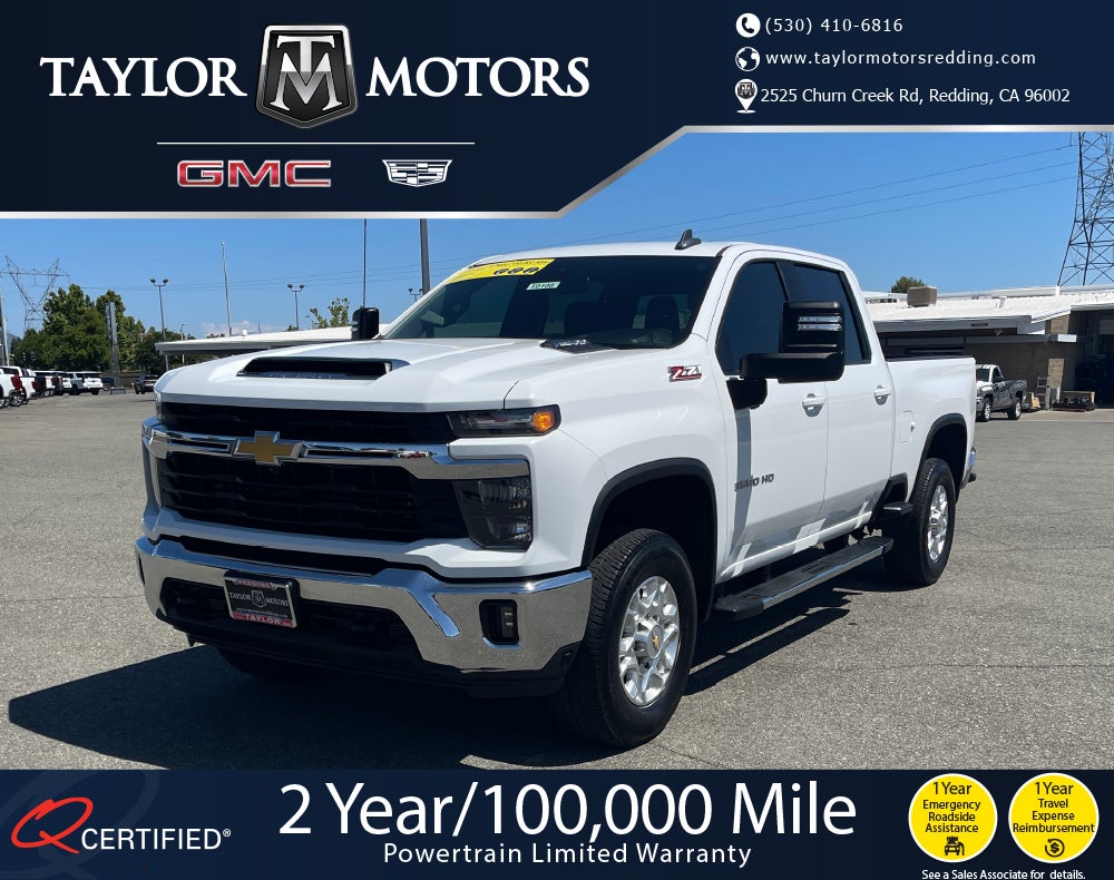 2024 Chevrolet Silverado 3500 HD LT in Summit White — front three-quarter view
