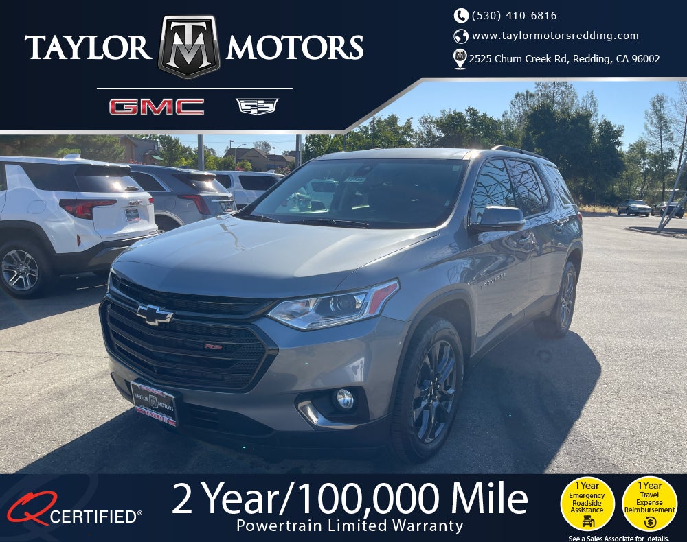 2020 Chevrolet Traverse RS in Satin Steel Metallic — front three-quarter view