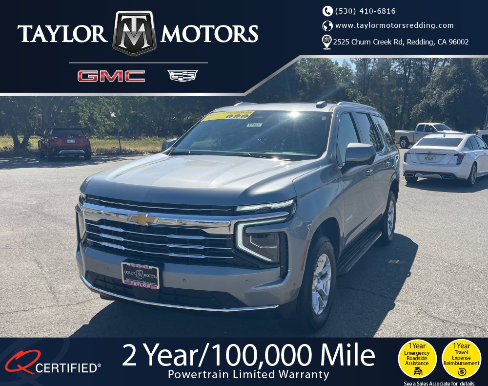2025 Chevrolet Tahoe LT in Sterling Gray Metallic — front three-quarter view