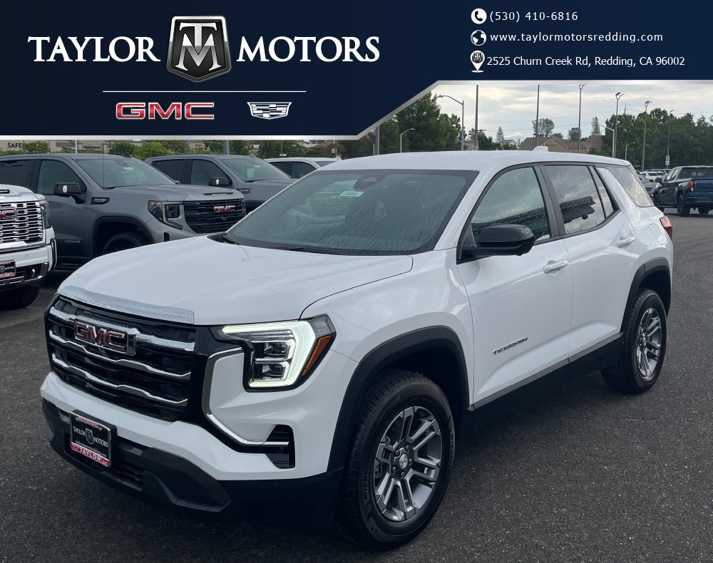 2026 GMC Terrain Elevation in Summit White — front three-quarter view
