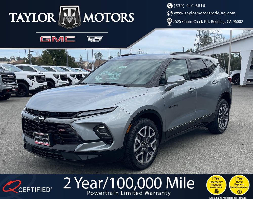 2025 Chevrolet Blazer RS in Sterling Gray Metallic — front three-quarter view