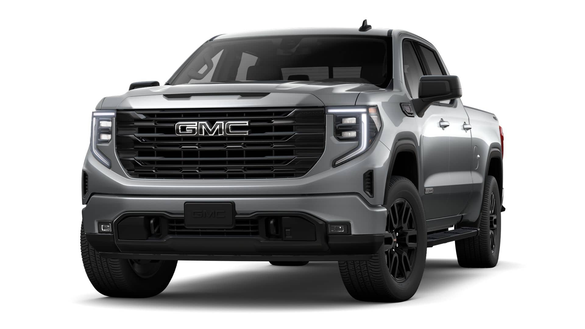 2026 GMC Sierra 1500 Elevation in Sterling Metallic — front three-quarter view