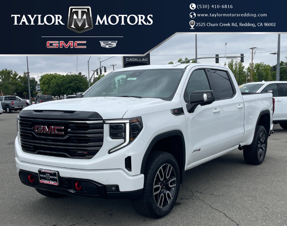 2026 GMC Sierra 1500 AT4 in Summit White — front three-quarter view
